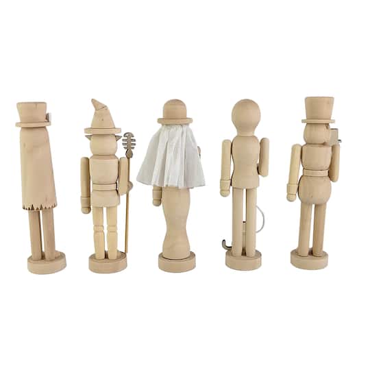 6" Halloween Icons DIY Wood Nutcracker Set by Make Market®